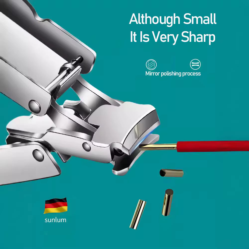 Klappbarer Edelstahl-Nagelknipser Reisegröße mit individueller Lasergravur oder Anti-Lost-Text