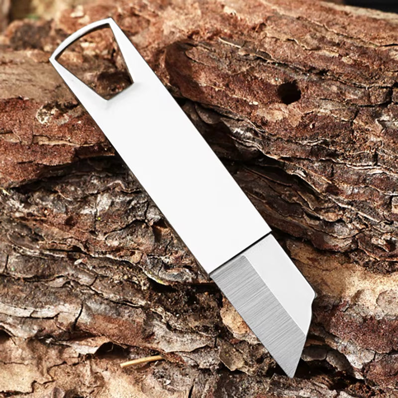 Mini-Taschenmesser aus Edelstahl. Finger Knife,45 mm, mit Anti-Lost-Text oder individueller Lasergravur